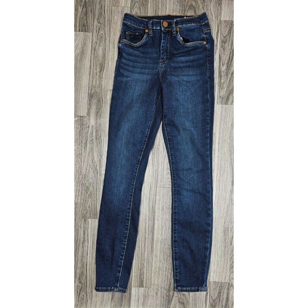 Blank NYC Womens Size 26 Whiskered Skinny High Rise Denim Blue Jeans‎